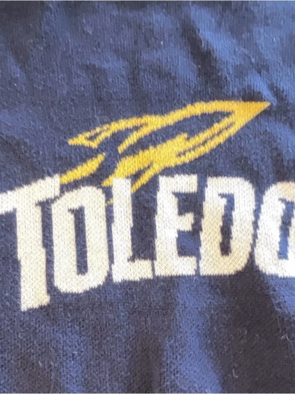 Hype and Vice Navy Cropped Toledo Rockets Sweater size S